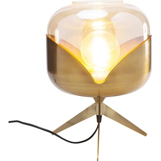 Kare Design Tischleuchte Golden Goblet Ball, Gold, Tischleuchte, Tischlampe, Stahl Fassung, Glas Schirm, 35x27x27 cm (H/B/T)