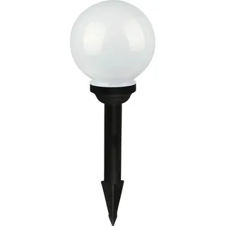 Blulaxa Solar LED Spießleuchte Globe Kunststoff Ø15 cm IP44 weiß