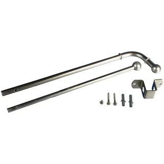 Liedeco Gardinenstange mit Schwenkarm Chrom-matt Variante 060-100 cm ausziehbar