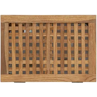 vidaXL Wäschekorb Natur Massivholz Teak