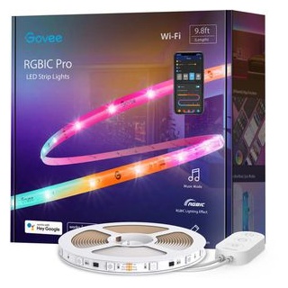 Govee LED-Streifen RGBIC Pro, RGB, für innen, dimmbar, mit App, Länge: 3 m