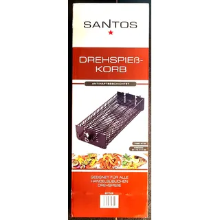 Santos Drehspießkorb Antihaft Rechteckig 40cm lang Korb: 36 x 16 x 7,5 cm