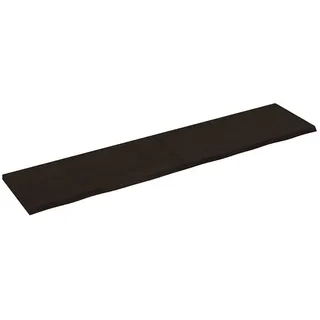 vidaXL Regal Wandregal Dunkelbraun 220x50x(2-4)cm Massivholz Eiche Behandelt, 1-tlg. braun