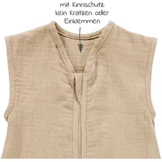 Alvi Baby Schlafsack Musselin Sand-Beige 110 cm