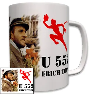 U552 UBoot 552 Erich Topp Kommandant Marine Bild Foto Wk Logo- Tasse #7569