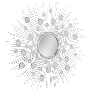 Rahmenspiegel Levi (Durchmesser: 60 cm, Schwarz, Metall)
