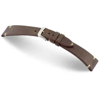 RIOS1931 Herren Uhrenarmband Bedford Mod. 159 Echt Vintageleder Breite 19 mm Länge 114/82 mm Farbe Mokka