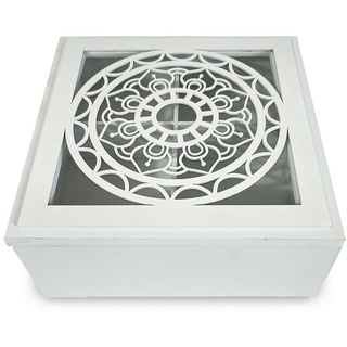 Versa Mandala-Box aus MDF-Holz, 20 x 8 x 20 cm
