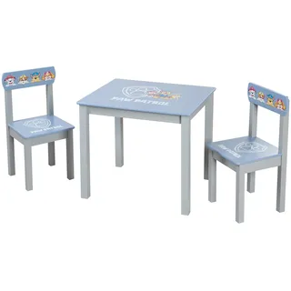 roba Kindersitzgruppe Paw Patrol 50 x 51 x 60 cm Holz grau/blau