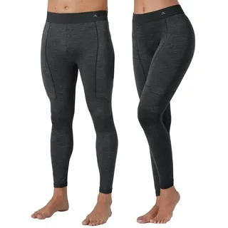 Risalti Thermo Leggings Damen Herren Unisex Merinowolle - Lange Unterhosen Herren Damen Winter Leggings, Thermohose Damen Herren Atmungsaktive, Dehnbare Nahtlose Damen Herren Leggings - Made in Italy - M-L