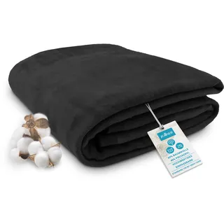 ZOLLNER Kuscheldecke 150 x 200 cm Schwarz