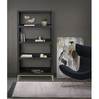 WoodMan Bücherregal Pimlico 90 x 36 x 173 cm Schwarz