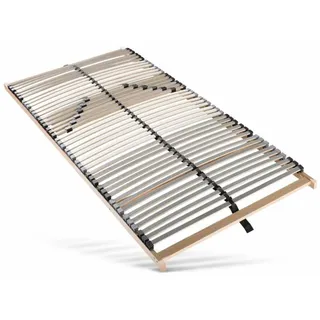 Sleepneo Stabiler Lattenrost 90x200, Lattenrahmen aus Buche, 42 Latten, 7 Komfortzonen, Federholzrahmen Made in Germany, Lattenrost 90 x 200 cm starr, hohe Traglast bis 150Kg
