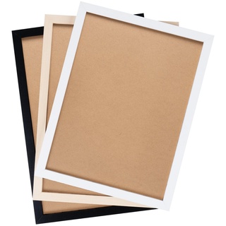 Homewit Bilderrahmen Bilderrahmen MDF Fotorahmen Einzelrahmen Wanddeko Poster Foto Rahmen, für 1 Bilder (1 St), Überstreichbar DIY Dekoration schwarz 40 cm x 45 cmHomewit Direct