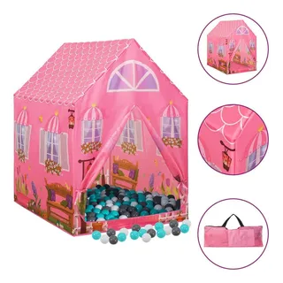 vidaXL Kinder-Spielzelt mit 250 Bällen Rosa 69x94x104 cm