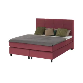 Boxspringbett   ¦ rot ¦ Maße (cm): B: 180 H: 152