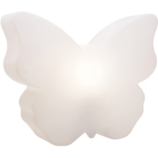 8 seasons design Shining Butterfly LED Deko-Lampe Schmetterling 40cm (Weiß), mit Farbwechsler (15 Farben), inkl. Leuchtmittel, Tischlampe, Kinderzimmerlampe, Outdoor & Indoor