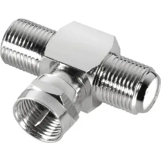 Adapter 2x F-Kupplung auf F-Stecker T-Stück