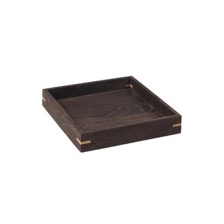 Tablett Japanese Tray oiled smoked oak 6,5 cm H