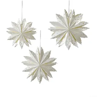 ZAMETTER Schneeflocke Weihnachtsdekorationen 3D Weiße Schneeflocken Hängende Dekoration Weihnachten Papier Schneeflocke Hängende Dekoration Xmas Ornamente für Zuhause Fenster Party Hochzeit (B)