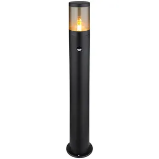 GLOBO Wegeleuchte Edelstahl schwarz 14x80 cm inkl. 1x E27 Filament LED