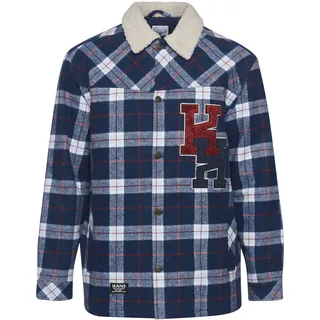 Flanellhemd KARL KANI "Karl Kani Herren", Herren, Gr. XS, US-Größen, navy, light blau, rot, 100% Baumwolle, normal, Hemden