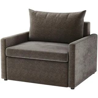 Mid.you Schlafsessel Cologne, Braun, Kunststoff, 92x89x103 cm, Made in EU, Liegefunktion, gepolsterte Armlehnen, Wohnzimmer, Sessel, Schlafsessel