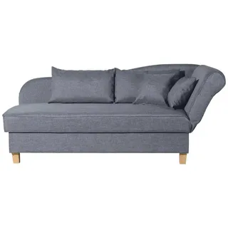 Max Winzer Recamiere Flachgewebe 1-Sitzer Blau