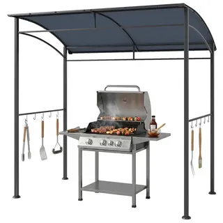 Outsunny Grillpavillon 1,5 x 2,2 m Grau