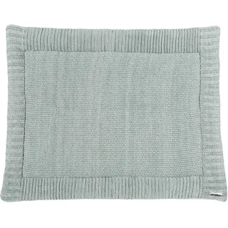 Meyco Baby Relief Mixed Laufgittereinlage (weiches und sicheres Material, doppelseitiges Design, Außenseite aus 100 % Baumwolle, Rückseite aus 100 % Velvet, Größe: 77 x 97 cm), Steingrün