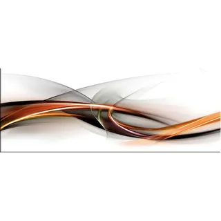 artissimo Glasbild, Orange, Glas, Abstrakt, Rechteckig, 80x30 cm, Bilder und Zubehör, Wandbilder, Glasbilder