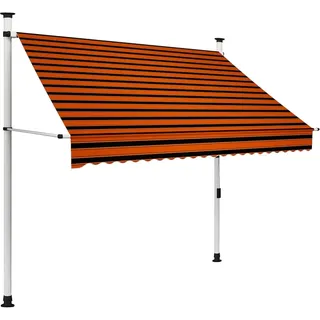 vidaXL Einziehbare Markise 200 cm orange und braun
