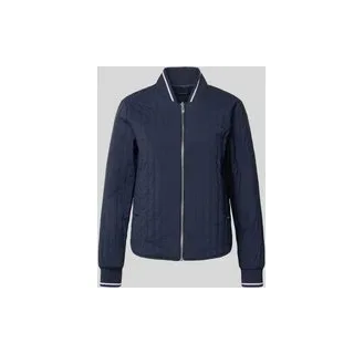 Jacke mit seitlichen Eingrifftaschen und Label-Detail, Marine, XS
