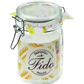 Weck Bormioli Rocco Drahtbügelgläser Fido 1115 ml (4 Stück, Gläser inkl. Gummis, Einmachgläser, Dessertgläser, Marmeladengläser) 58300