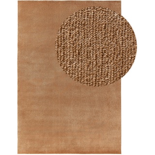 benuta Nest Waschbarer Kurzflor Teppich Paola Braun 120x170 cm - Moderner Teppich für Wohnzimmer