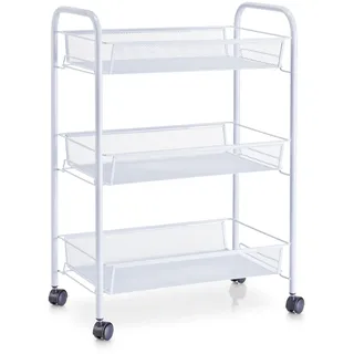 Zeller Rollwagen Mesh 62,5 cm x 26 cm x 44 cm Weiß