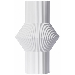 3D Vase Dekovase Banu 30cm Nachhaltige Deko Vase Pampasgras Trockenblumen, Bodenvase weiß