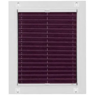 sunlines Plissee Start-up Style Crush, blickdicht, ohne Bohren, verspannt, Haftfix, geklebt mit Gelenkklebeplatte lila 55 cm x 75 cm