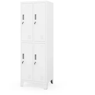 Jan Nowak Garderobenschrank 4 Fächer Weiß