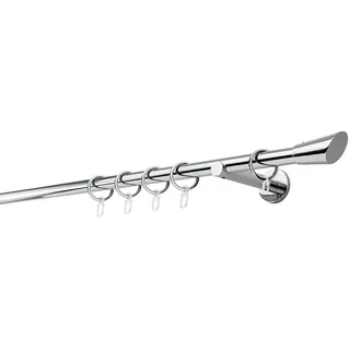 ONDECO Vorhangstange Rundrohr 1-läufig Ø 20 mm 250 cm Chrom