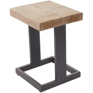 MCW Sitzhocker A15 Tanne 36 x 48 x 32 cm Braun/Schwarz