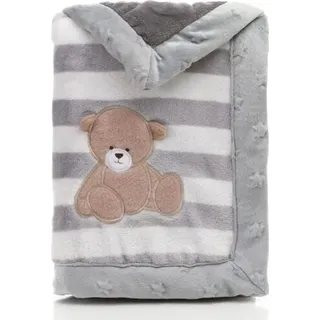 Schlafdecke,Babydecke Herbst und Winter Doppelschichten Flanell Weiche Babydecke,Grau,75*100cm - Grau