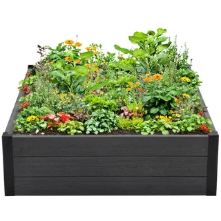 Trutzholm Hochbeet Beeteinfassung 100 x 100 x 28,5 cm Holzoptik