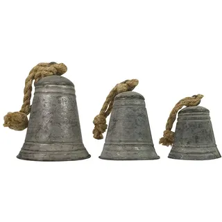 Glocken-Set Zink Weihnachtsglocke 3 Stück Nikolaus Weihnachtsdeko