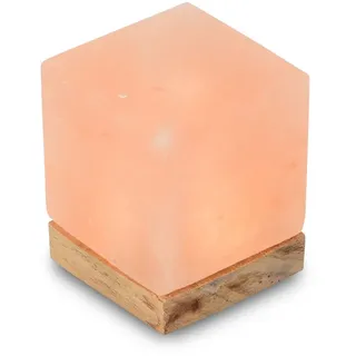 WAGNER LIFE DESIGN Salzkristall-Tischlampe "USB-Kubus", orange, Ø 7cm H: 9cm, 1 Stk., Leuchten, Handgefertigt aus Salzkristall - jeder Stein ein Unikat, H: ca.9 cm