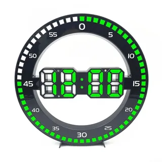 SPORTARC Digitale LED-Wanduhr für ältere Menschen, 30,5 cm, leise Wanduhr mit Sekunden-Anzeigefunktion (grün)