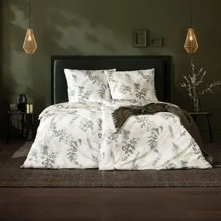 Estella Mako Interlock Jersey Bettwäsche Nadja grün Kissenbezug einzeln 40x80 cm - grün