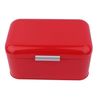 VIFER Brotkasten - Vintage Metall Brotkasten Brotbehälter Retro-Brotbox Brotkorb mit Deckel Küchen Brot Aufbewahrungsbox (Rot)