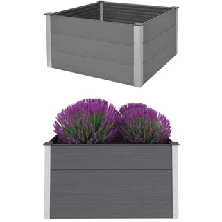 vidaXL Garten-Hochbeet WPC 100 x 100 x 54 cm Grau