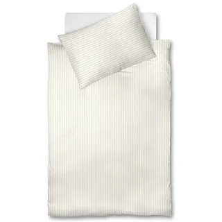 Fleuresse, Bettwäsche, Damast Bettwäsche Melk 70x90cm / 140x220cm Creme (Bettwäsche Set, 140 x 220 cm)